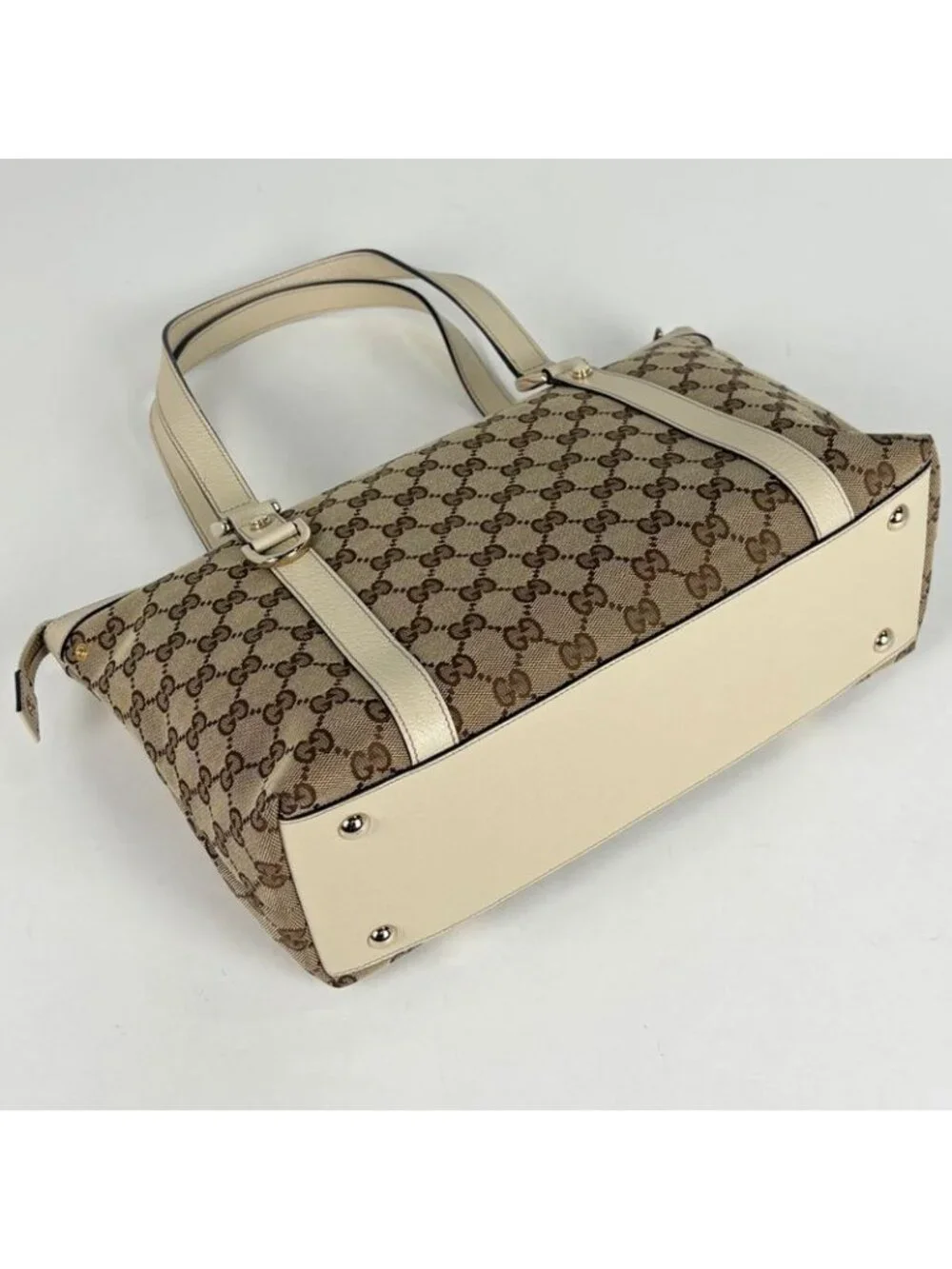 Gucci GG Pattern Tote Canvas Beige Ivory - Picture 2 of 9